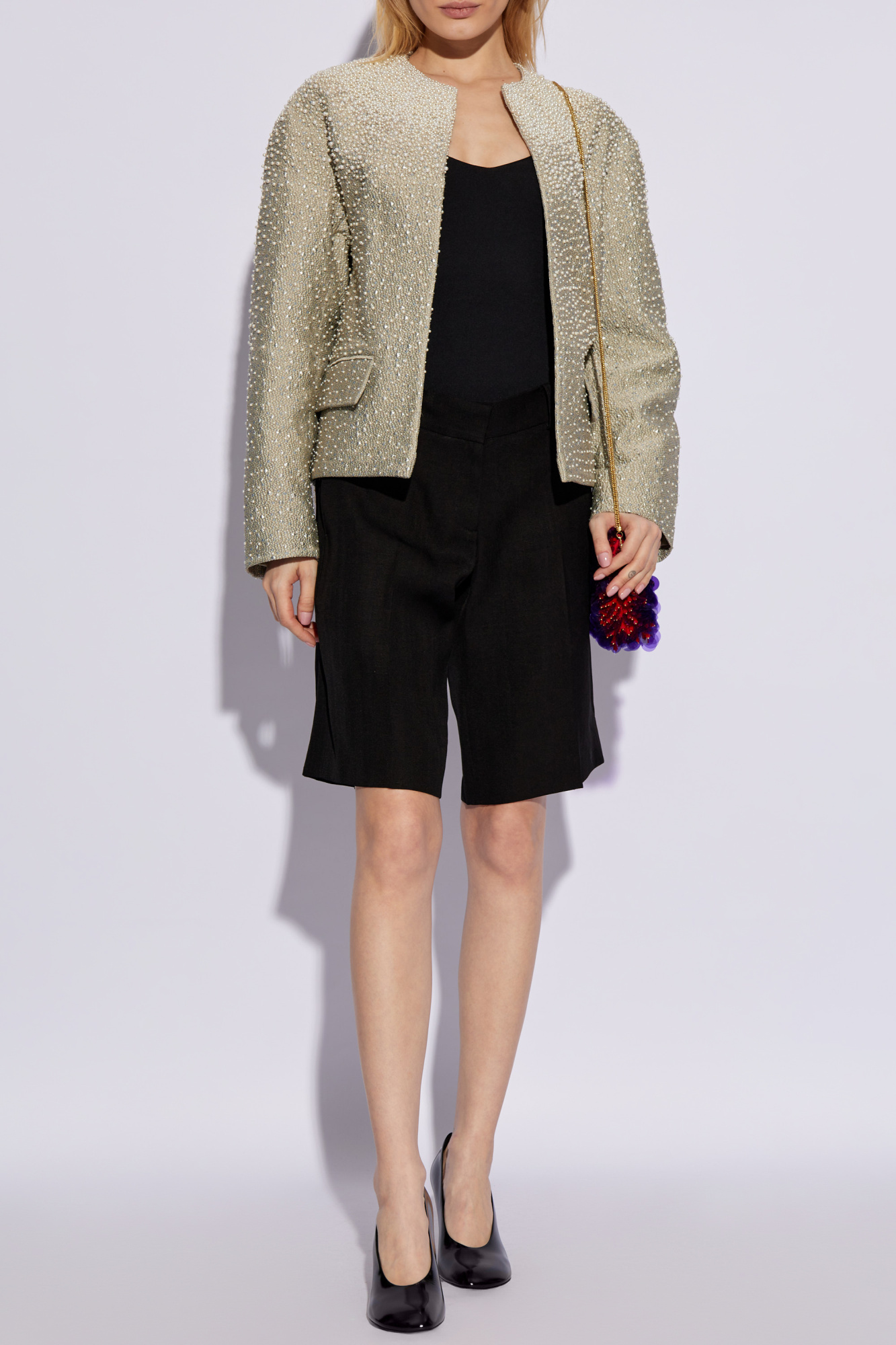 Grey Jacket with pearls Dries Van Noten - Vision Of Super Grey Jacket with pearls Dries Van Noten - Vision Of Super